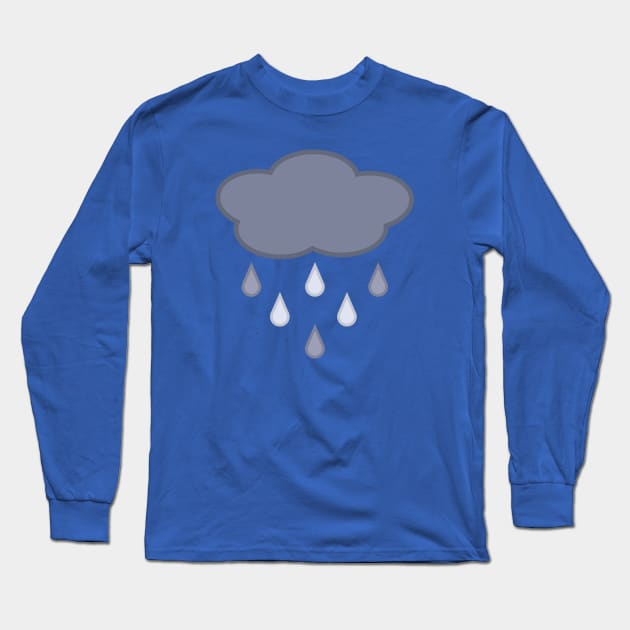 Stormy Day Rain Cloud in Blue Long Sleeve T-Shirt by Kelly Gigi
